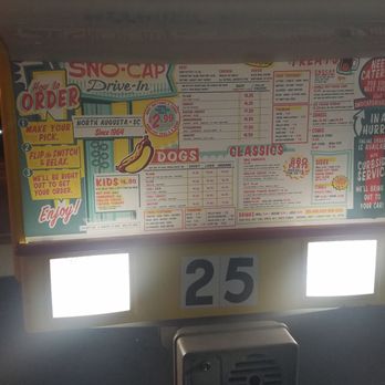 Sno-Cap Drive In - Drive in menu - Burgers Near Me - North Augusta, South Carolina Sno-Cap Drive In - Drive in menu - Burgers Near Me - North Augusta, South Carolina