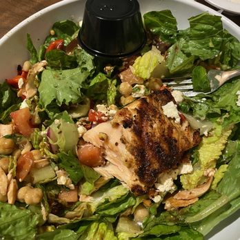 Taziki's Mediterranean Café - Cullman - Mediterranean Salad with Salmon - Mediterranean Near Me - Cullman, Alabama