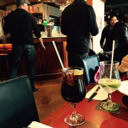Cafe Roma - The inside bar area (and my Diet Coke!)