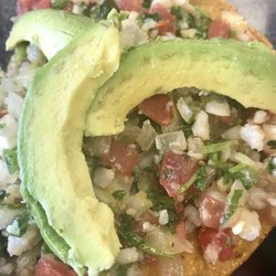 Taqueria Ayala - Tostada de ceviche.