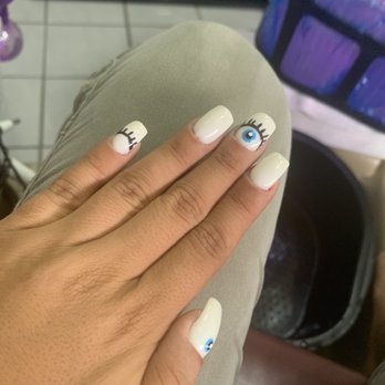 Hot Nail Spa - Evil eye done by Maria! - Nail Salons Near Me - Hialeah, Florida