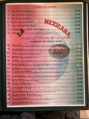 Menu photo 3 La Cosina Mexicana Queensbury, NY