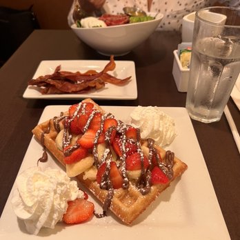 Kafe Neo - Strawberry-Banana Nutella Waffle - Cafes Near Me - Totowa, New Jersey
