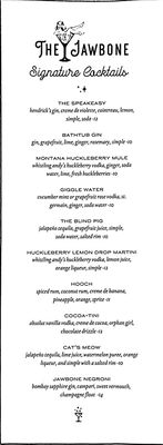 Menu photo 1 The Jawbone White Sulphur Springs, MT