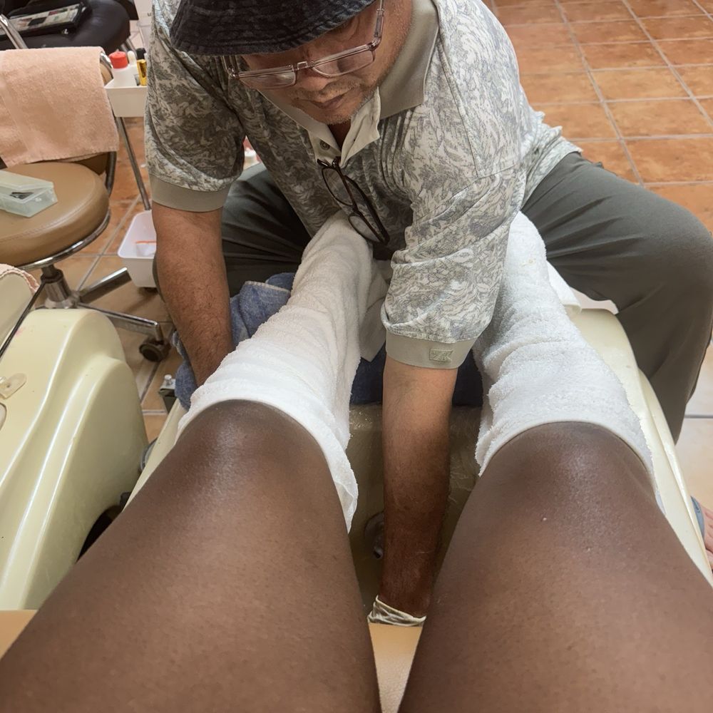 2001 Nails Thousand One Nails - This man was asked 3 times to be more gentle with my legs. He never looked at me nor responded when I spoke to or signaled to him. - Nail Salons Near Me - Anniston, Alabama 2001 Nails Thousand One Nails - This man was asked 3 times to be more gentle with my legs. He never looked at me nor responded when I spoke to or signaled to him. - Nail Salons Near Me - Anniston, Alabama