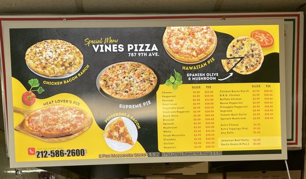 Menu photo 2 Vines Pizza New York, NY