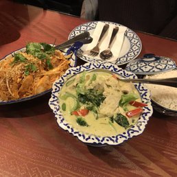 Pad Thai and Green Curry with added side of coconut rice. ~$40