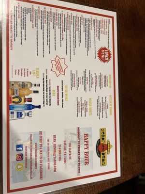 Menu photo 1 Senor Bean Mexican Grill- Cantina Dallas, TX Menu photo 1 Senor Bean Mexican Grill- Cantina Dallas, TX