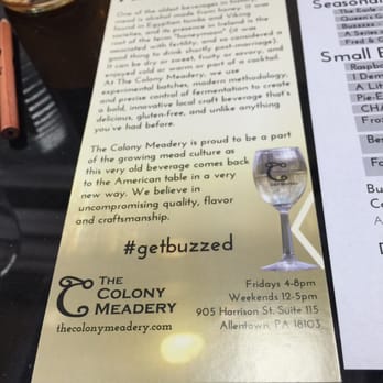 The Colony Meadery - Meaderies Near Me - Allentown, Pennsylvania