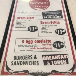 Bramasole front of menu