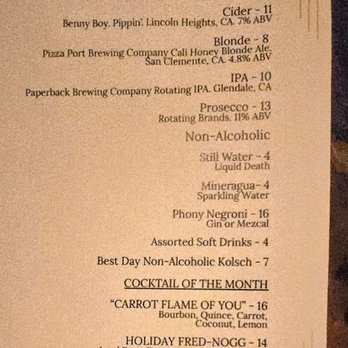 10 1/4 Pasadena - Beers & Seasonal Cocktails - Cocktail Bars Near Me - Pasadena, California