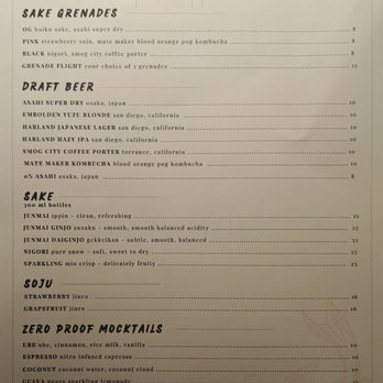 Cherryfish - Second page of the beverages menu - Japanese Near Me - San Diego, California Cherryfish - Second page of the beverages menu - Japanese Near Me - San Diego, California