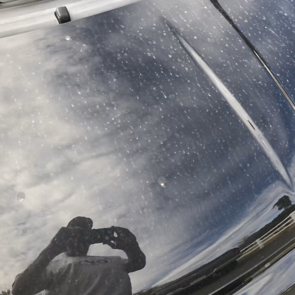 Photos of my car covered in body fill /spay  or other mud. Not from my car.