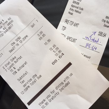 Rasoi II Restaurant - Tip included but credit card receipt says pre-tip. - Indian Near Me - Woodbridge Township, New Jersey Rasoi II Restaurant - Tip included but credit card receipt says pre-tip. - Indian Near Me - Woodbridge Township, New Jersey
