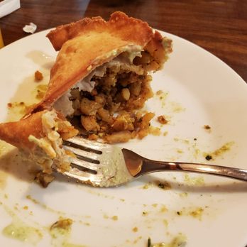 Kabab King - Half eaten samosa I couldn't wait to take a photo - Pakistani Near Me - Pittsburgh, Pennsylvania