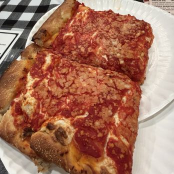 Brooklyn Square Pizza - Upside down slice - Pizza Near Me - Manalapan Township, New Jersey Brooklyn Square Pizza - Upside down slice - Pizza Near Me - Manalapan Township, New Jersey