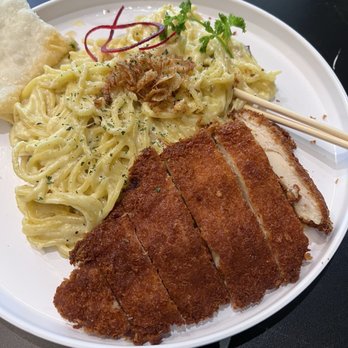The Cream - Carbonara with chicken katsu - Korean Near Me - Duluth, Georgia The Cream - Carbonara with chicken katsu - Korean Near Me - Duluth, Georgia