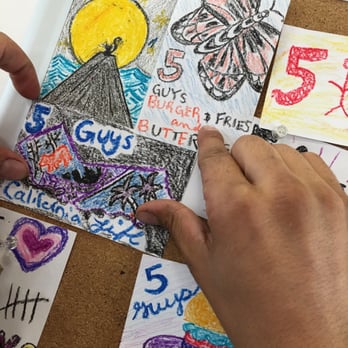 Five Guys - My husband and I put up our doodles :) - Burgers Near Me - West Sacramento, California