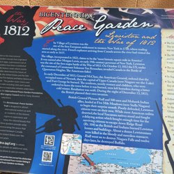 Peace Garden - Sign at entrance