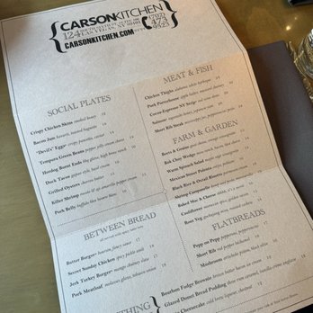 Carson Kitchen - menu - New American Near Me - Las Vegas, Nevada