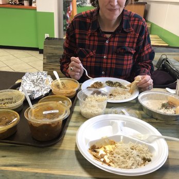 Bomy's Authentic Indian Cuisine - Family style is always the way to find out what your favorite dishes are.  I love spinach entrees.  Pallak paneer has big cubes of cheese. - Indian Near Me - Warsaw, Indiana