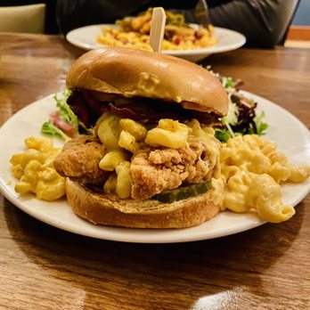 The Noble Fox - Chicken Mac Sandwich with no slaw - Cocktail Bars Near Me - Silverton, Oregon The Noble Fox - Chicken Mac Sandwich with no slaw - Cocktail Bars Near Me - Silverton, Oregon