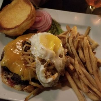 Twelve01 Kitchen and Tap - The Shangri La of perfect burgers, the TWELVE01 Sunrise burger. - New American Near Me - Coralville, Iowa