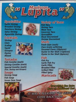Menu photo 2 Mariscos Lupita Chetumal, ROO