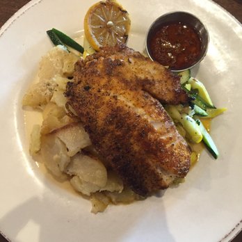 Bluewater Grill - Blackened snapper with bronze sauce on the side - Seafood Near Me - Temecula, California