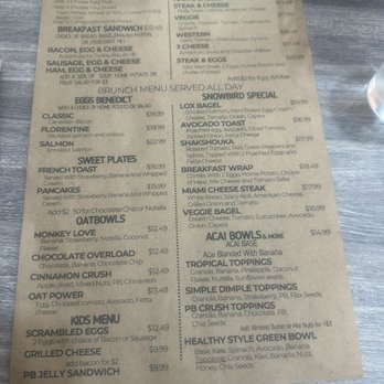 Love Brunch - Menu - Juice Bars & Smoothies Near Me - Miami Beach, Florida
