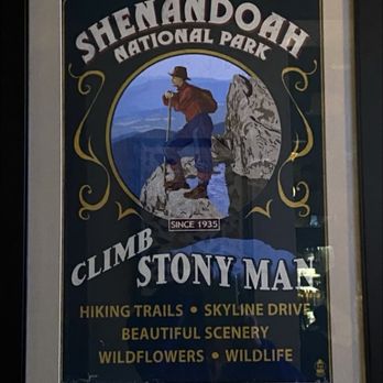 Little Stony Man Trailhead - Poster in Campfire Grill Restaurant at Massanutten, on the day that we hiked Stony Man. Oct, 2025. - Hiking Near Me - Syria, Virginia