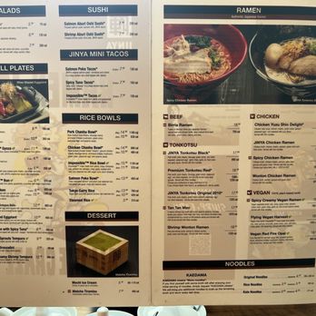 JINYA Ramen Bar - Colorado Springs - Menu 1 - Ramen Near Me - Colorado Springs, Colorado JINYA Ramen Bar - Colorado Springs - Menu 1 - Ramen Near Me - Colorado Springs, Colorado