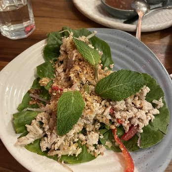 1938 Indochine - Chicken Laap - best eaten with the krazy fried rice and one of the sauces! I liked the dark spicy one :) - Vietnamese Near Me - Honolulu, Hawaii