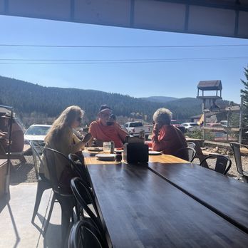 Toss Wood Fired Eatery - The view from inside at our table. - Pizza Near Me - Rollinsville, Colorado Toss Wood Fired Eatery - The view from inside at our table. - Pizza Near Me - Rollinsville, Colorado