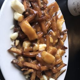 Large order of regular poutine- so ridiculously good Large order of regular poutine- so ridiculously good
