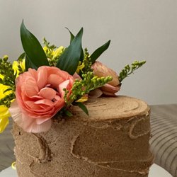Bare Bakery - Custom cake order (Italian cream with espresso frosting)