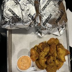 Strange Matter Coffee - Bagel sandwiches & curry potatoes