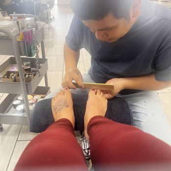 Nova Nails Bar - Ivan did my nails and redid my toes that someone messed up on. I definitely recommend him! - Nail Salons Near Me - Bakersfield, California