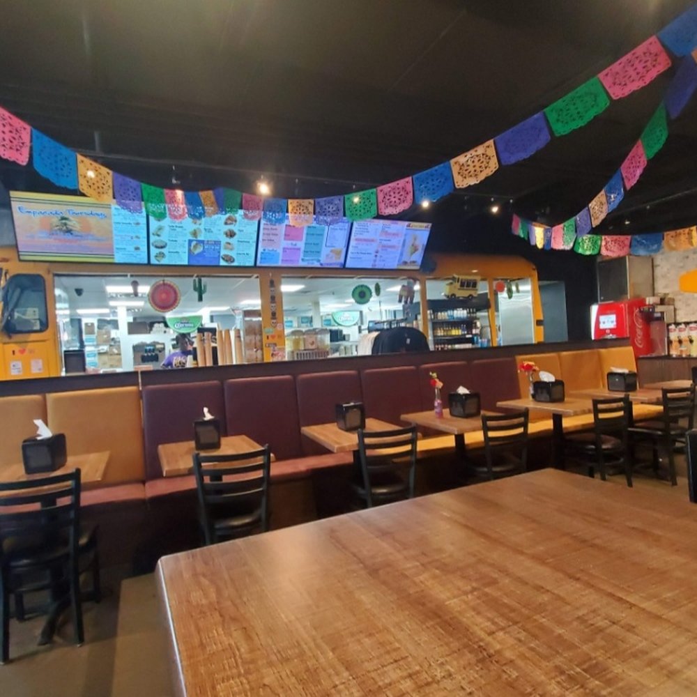 Taco Bus - It's really got a bus in there! - Food Trucks Near Me - Clearwater, Florida Taco Bus - It's really got a bus in there! - Food Trucks Near Me - Clearwater, Florida