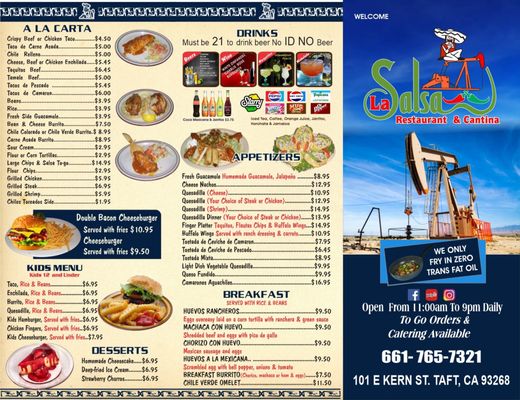 Menu photo 3 La Salsa Restaurant & Cantina Taft, CA Menu photo 3 La Salsa Restaurant & Cantina Taft, CA