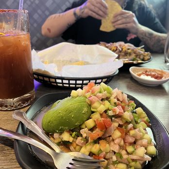 El Marisquero Bar And Grill - Orden de Ceviche de Pescado and a Michelada - Mexican Near Me - El Monte, California