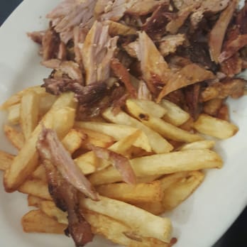Jerusalem Steakhouse - Shawarma plate with fries on the side - Salad Near Me - Brooklyn, New York