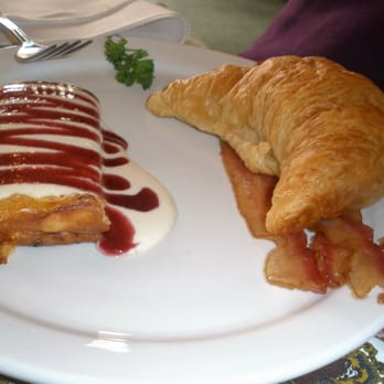 Mill Rose Inn - Mill Rose Inn, Half Moon Bay - just part of breakfast, yummy bacon w/ croissant - Hotels Near Me - Half Moon Bay, California