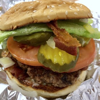 Five Guys - Small Bacon Hamburger - Burgers Near Me - Emporia, Virginia Five Guys - Small Bacon Hamburger - Burgers Near Me - Emporia, Virginia