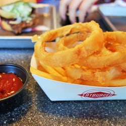 Fatburger & Buffalo's Express - Fring. Onion ring + skinny fry.