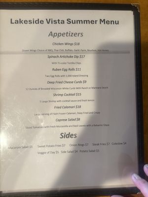 Menu photo 1 Lakeside Vista Restaurant Marietta, NY