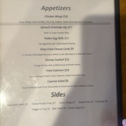 Lakeside Vista Restaurant - Menu