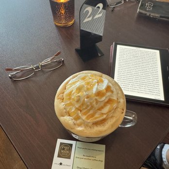 Cafe on Main - Honey hive latte with whipped cream - Coffee & Tea Near Me - Inman, South Carolina