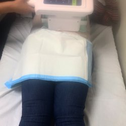 Moon Medical Spa - One of our clients using the cool plas (fat freezing) machine.