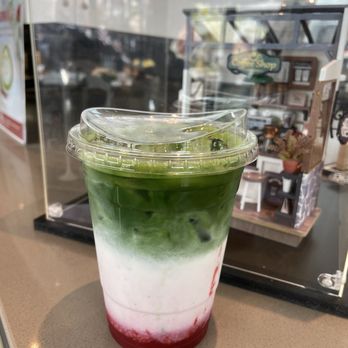 Reborn Coffee - Iced Strawberry Matcha - Coffee & Tea Near Me - Manhattan Beach, California